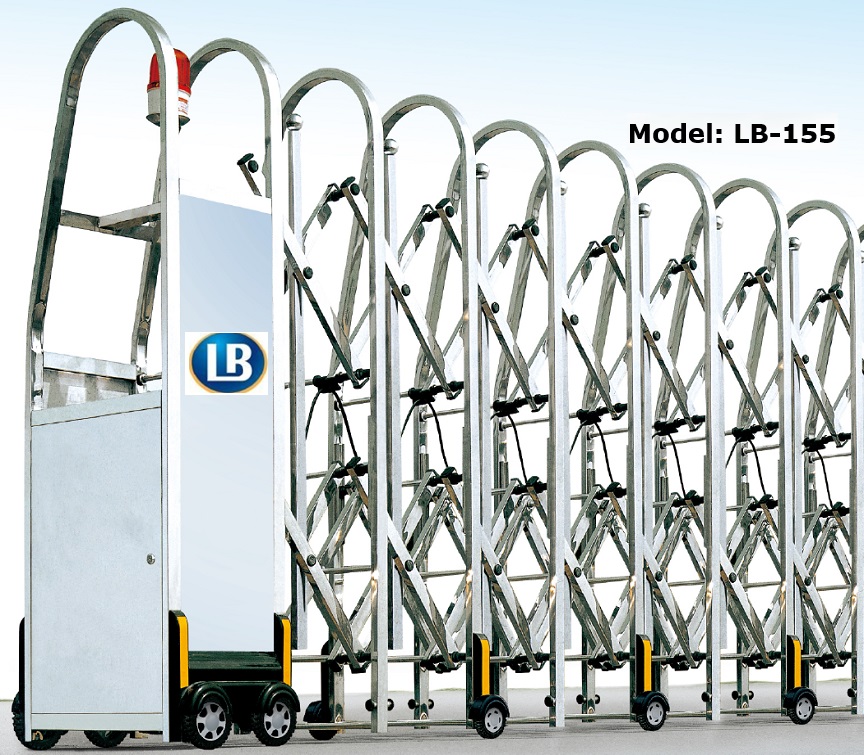 Cổng Xếp Inox Điện LB155